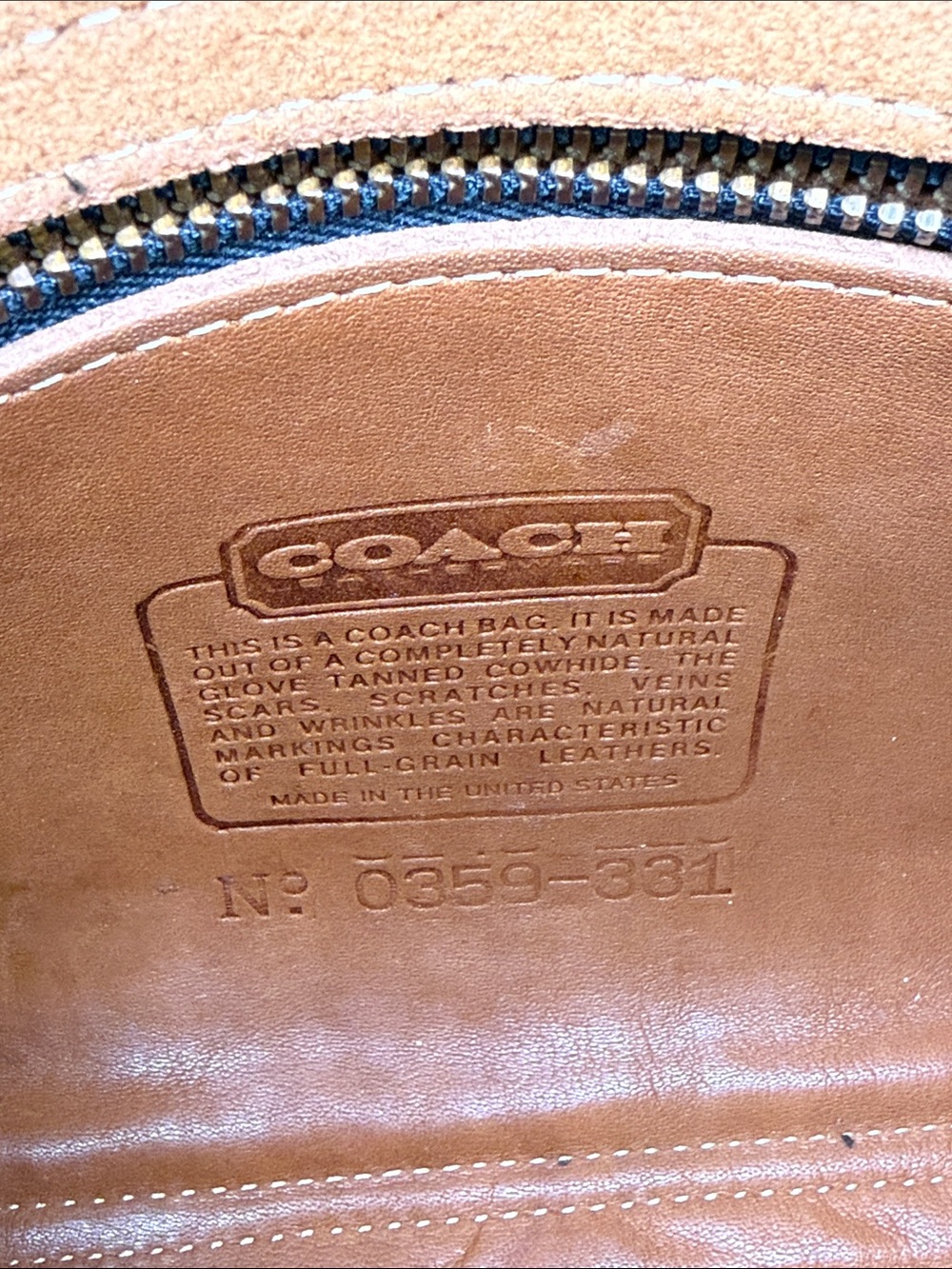 Vintage 90s Coach Chrystie Bag No. 0359-331 Made in USA - Picture 7 of 9